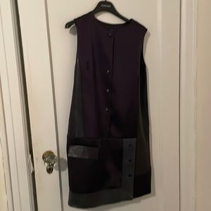 Rag and bone Short sleeves dress with leather pieces